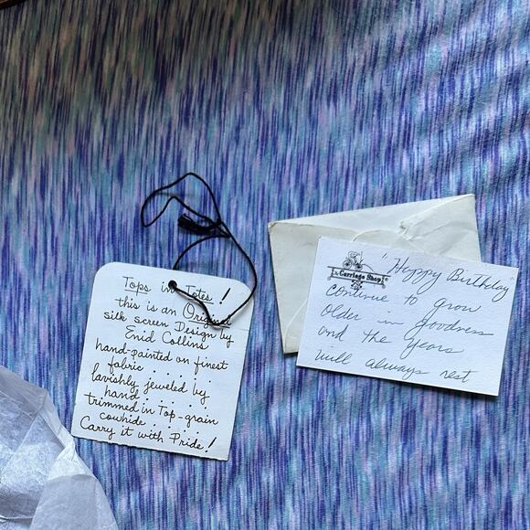 VTG 1964 Enid Collins Purse Pavan Pheasant Peacock Blue Jewels Wooden Bucket - Picture 16 of 16